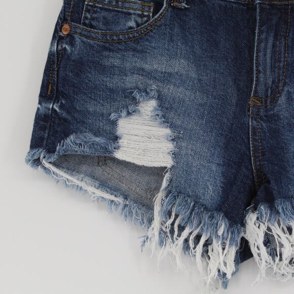 Cotton On Mid Rise Frayed Denim Shorts 4 - Picture 3 of 11